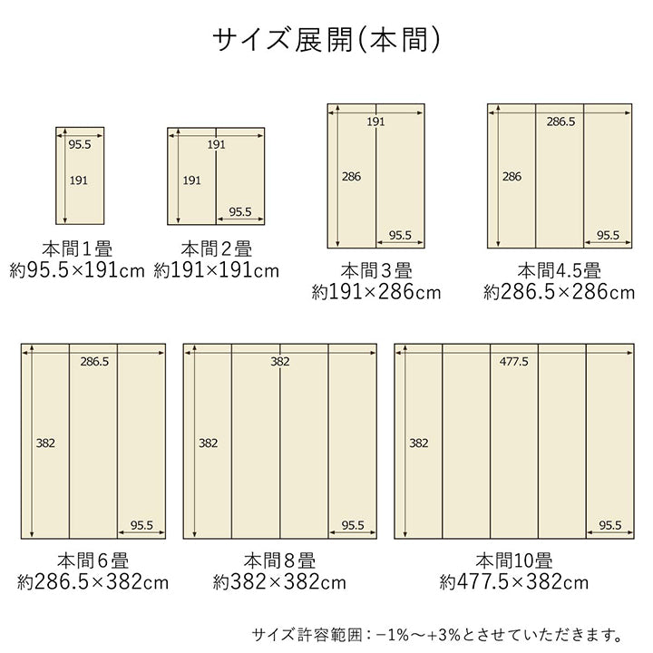 ペット対応の水洗いできるカーペット汚れに強く耐久性抜群!い草風デザイン 江戸間・本間サイズ
