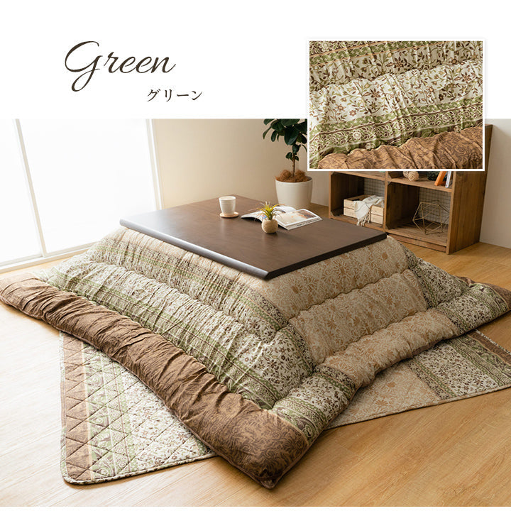 【掛敷セット】エレガンス調のこたつ布団掛敷セット レイエル こたつ布団と敷布団の2点セット