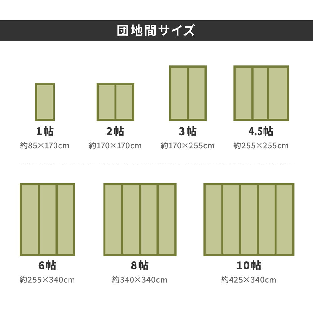 い草上敷き 雅(みやび)団地間サイズ