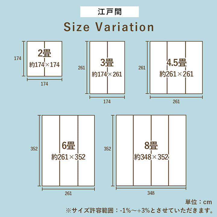 い草上敷き 和室の畳をカバーし汚れや傷を防止してくれるい草カーペット
