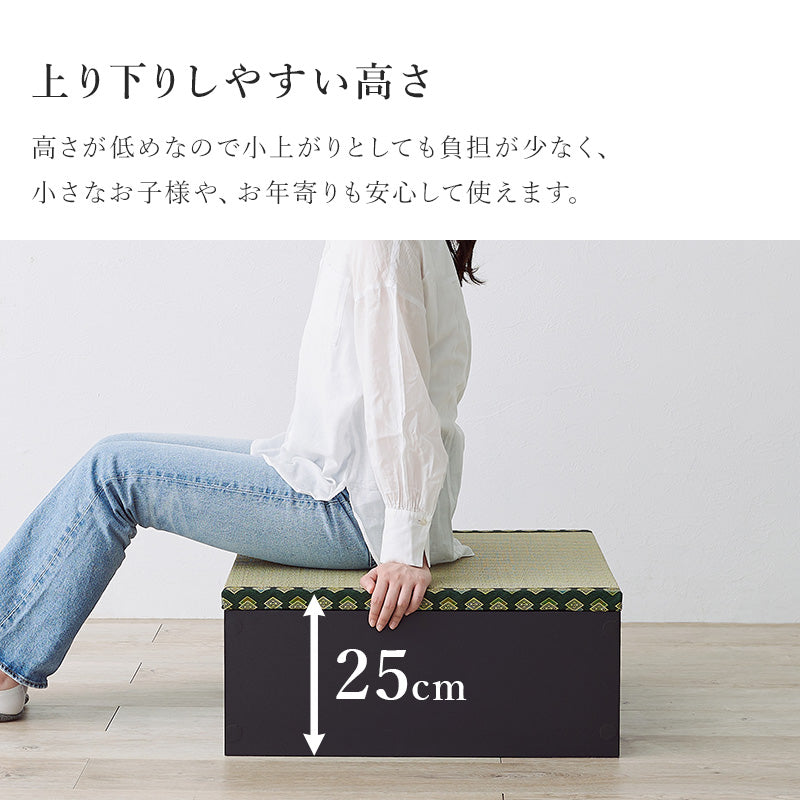 小上がり畳 畳付き収納スツール 幅120cm 高さ25cmロータイプ