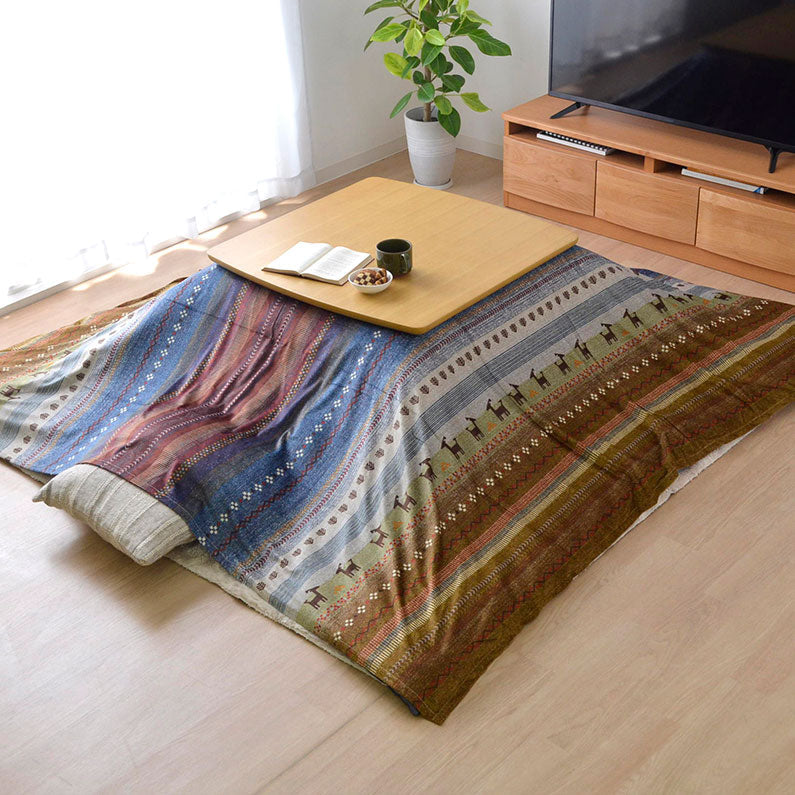 ギャッベ柄をモチーフにしたこたつ布団上掛け ラディ