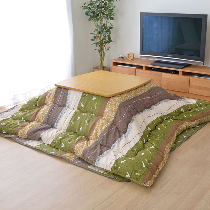 【掛敷セット】和調のウサギ柄こたつ布団掛敷セット こよみ こたつ掛け布団と敷き布団2点セット