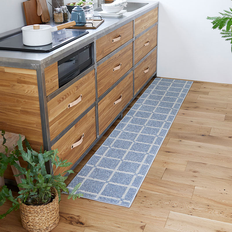 洗えるシンプルなデザインのキッチンマット Othello - オセロ 長さ:180~240cm