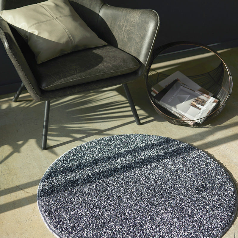 上品な光沢が高級感を演出するおしゃれな防炎&消臭ラグ ルネラグ 円形