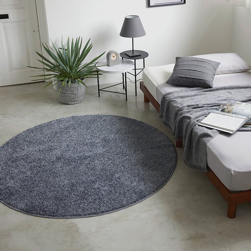 上品な光沢が高級感を演出するおしゃれな防炎&消臭ラグ ルネラグ 円形