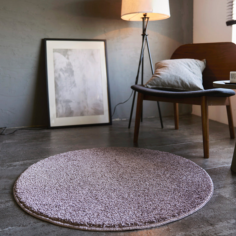 上品な光沢が高級感を演出するおしゃれな防炎&消臭ラグ ルネラグ 円形