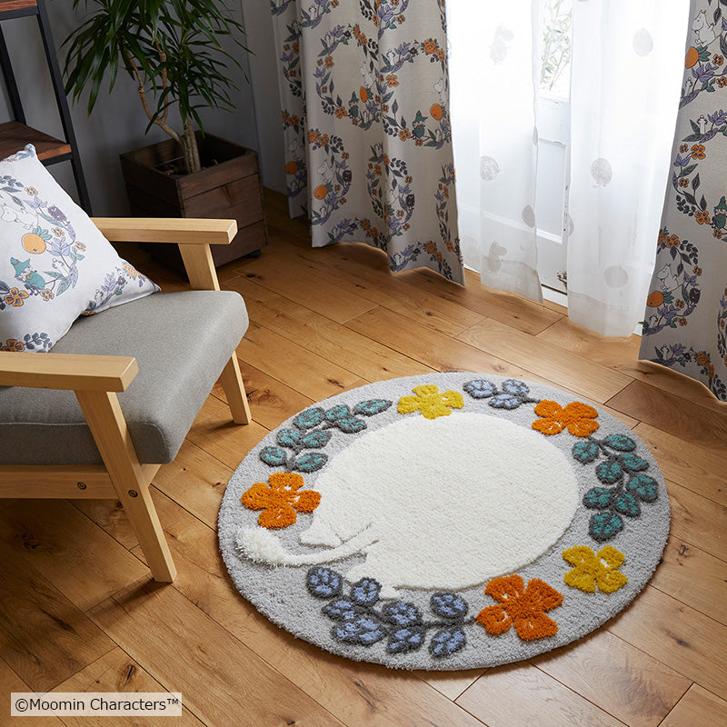MOOMIN ムーミン / ムーミンのおしりラグ 円形95×95cm