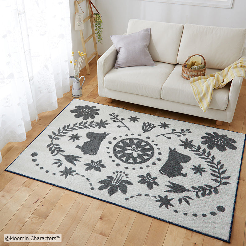 MOOMIN ムーミン / フォークラインラグ 130×185cm
