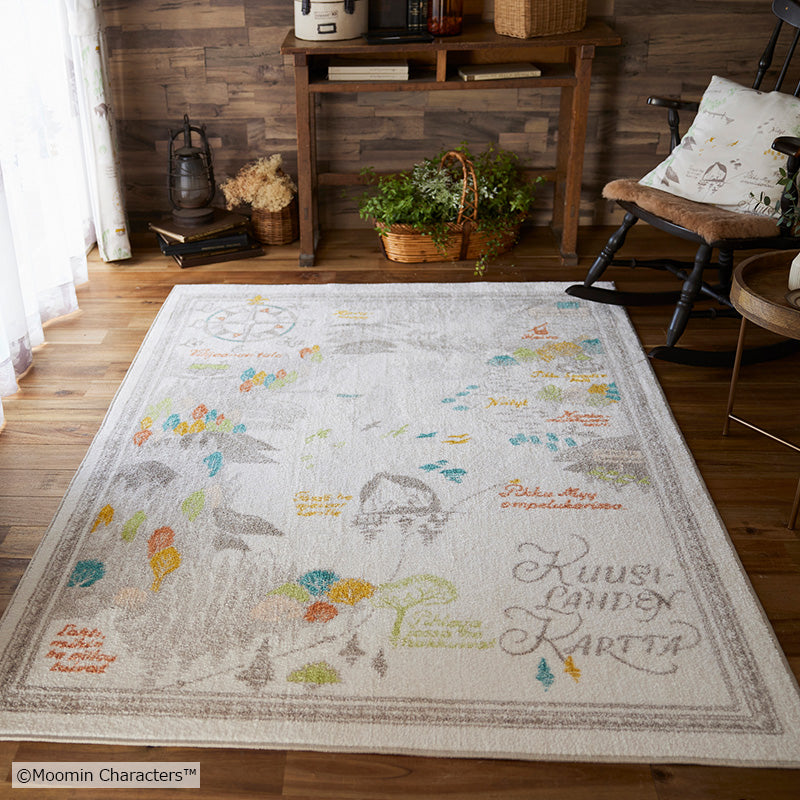 MOOMIN ムーミン / ムーミン谷の地図ラグ 140×200cm