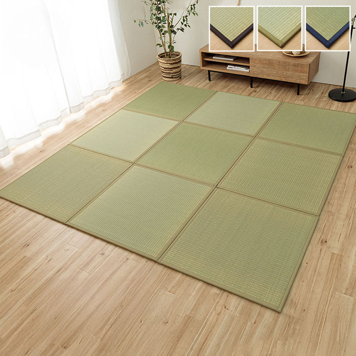 置き畳 届いたユニット畳を床に置くだけで和のスペース あぐら 82×82cm