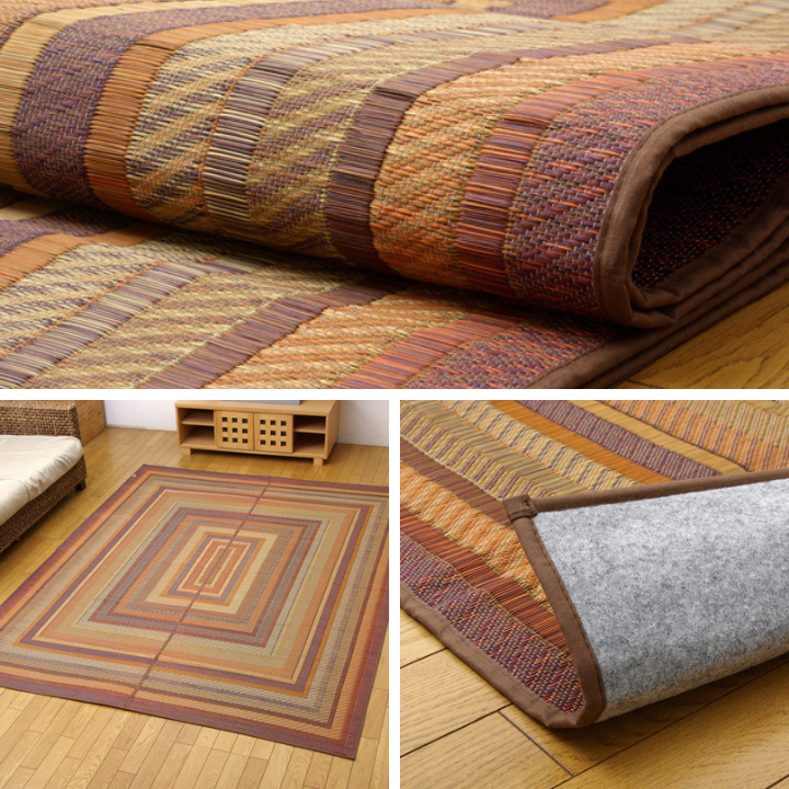 国産い草を使用したい草カーペット グラデーション