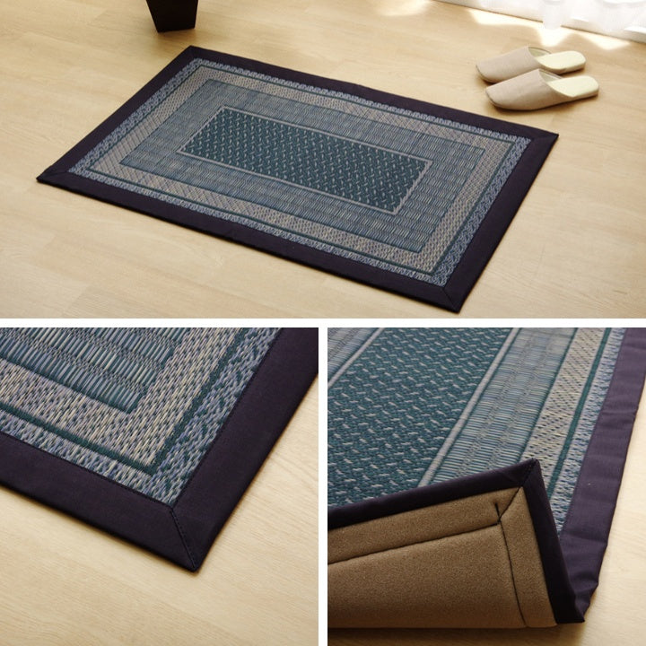 モダンデザインのい草玄関マット 日本の職人により作られた和の美しさを持つ ランクス