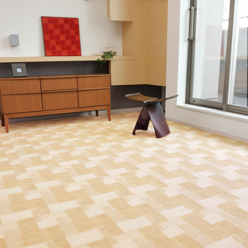 レトロなデザインのカーペット 大きめサイズでお部屋に敷き詰め 江戸間3~10畳