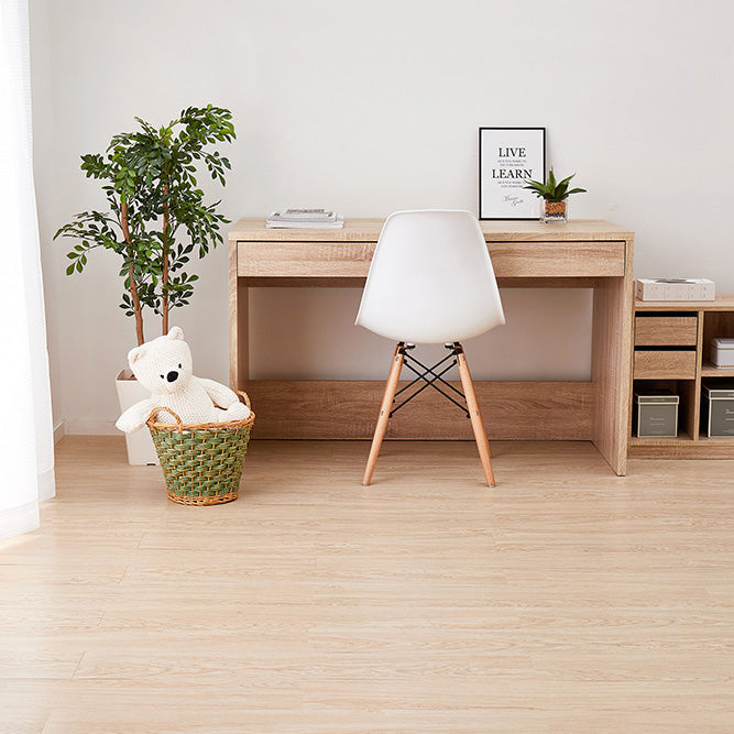 貼ってはがせるフロアタイル フィルムをはがして並べて貼るだけ 木目調 72枚組(6畳分)