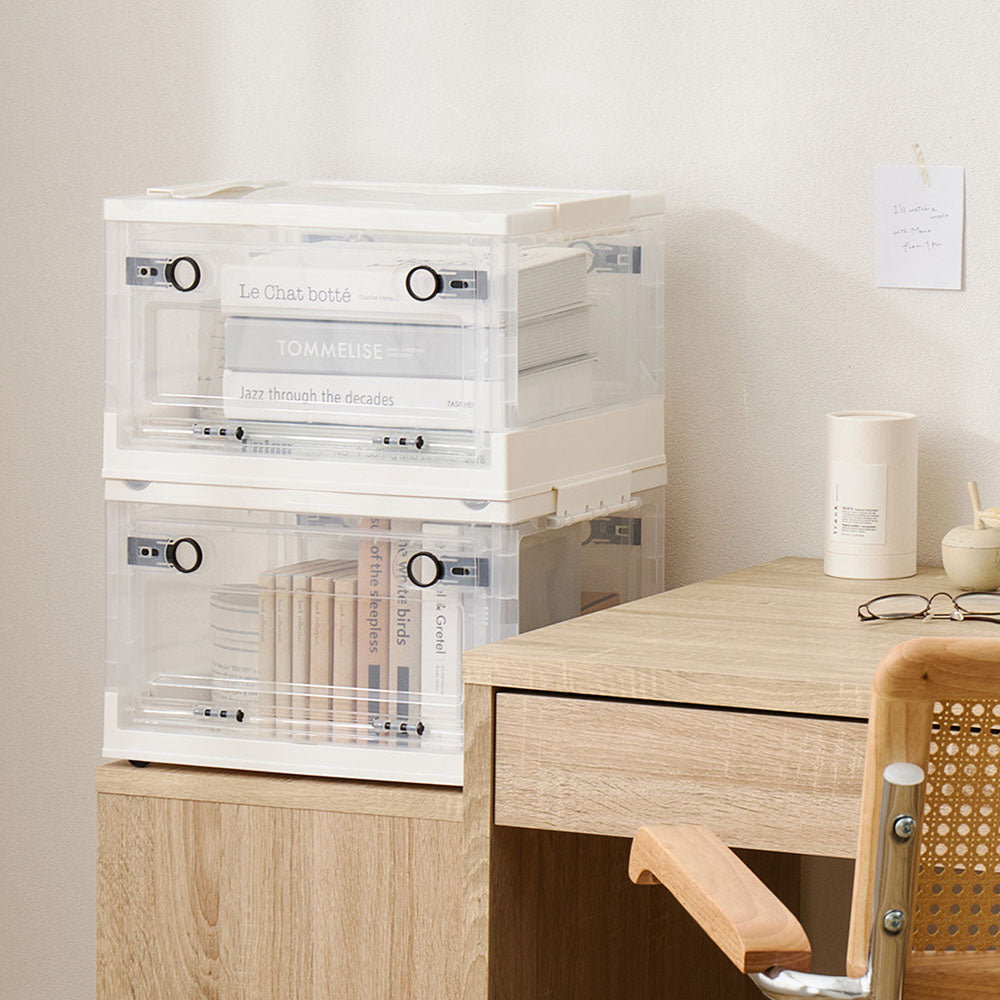 折りたためる3面オープン収納ボックス Sサイズ 20L