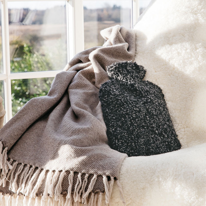 ニュージーランド産の羊毛を使用した湯たんぽ Hot Water Bottle Sheepskin ホットウォーターボトル シープスキン