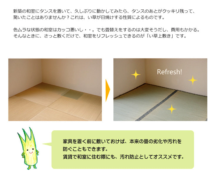 い草上敷き 湯沢 本間サイズ