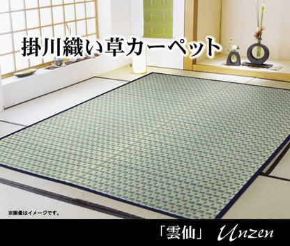 い草敷物の中でも高級品とされる「掛川織り」のカーペット 雲仙 本間サイズ