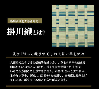 い草敷物の中でも高級品とされる「掛川織り」のカーペット 雲仙 本間サイズ