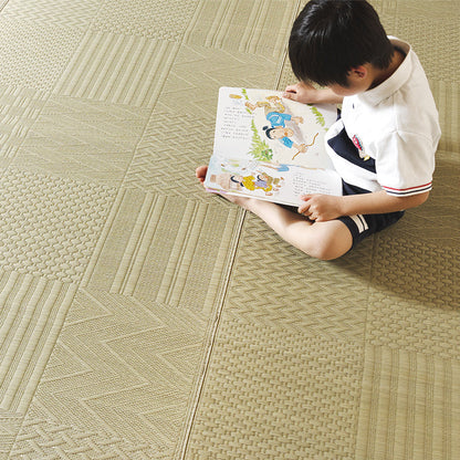 市松模様のい草上敷きカーペット 本間サイズ