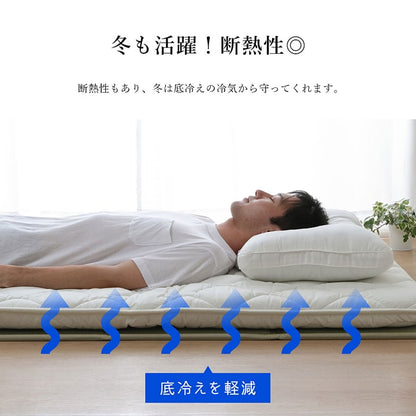 軽量でコンパクトに収納できる、い草のマットレス畳