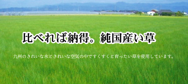 高級感のある花柄のヘリを使用した大目織りの花ござカーペット かれん