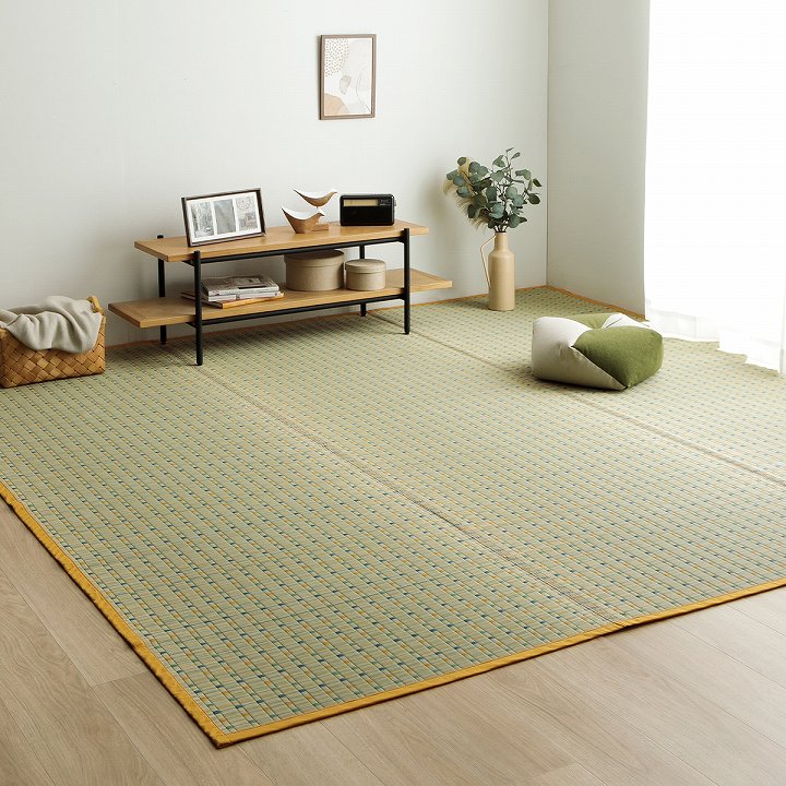 レトロモダンな国産い草ラグ 小夏 江戸間サイズ 1畳～8畳