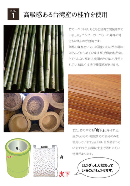 台湾の竹(桂竹)を使用した竹マット 竹王