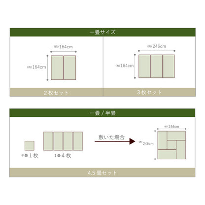 置き畳 届いたユニット畳を床に置くだけで和のスペース あぐら 82×164cm