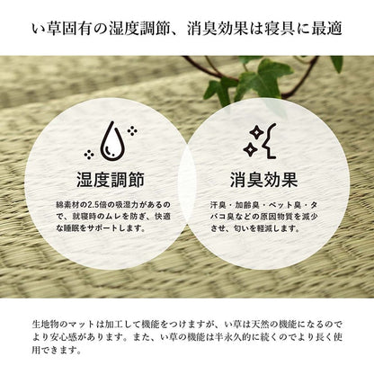 国産い草を使用した折り畳みマットレス
