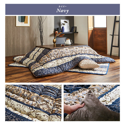 【掛敷セット】華やかな雰囲気を演出するこたつ布団セット ヴィオラ こたつ布団と敷布団の2点セット