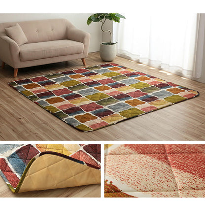 【掛敷セット】パッチワーク風デザインのこたつ布団掛敷セット ムーブ こたつ掛け布団と敷き布団2点セット