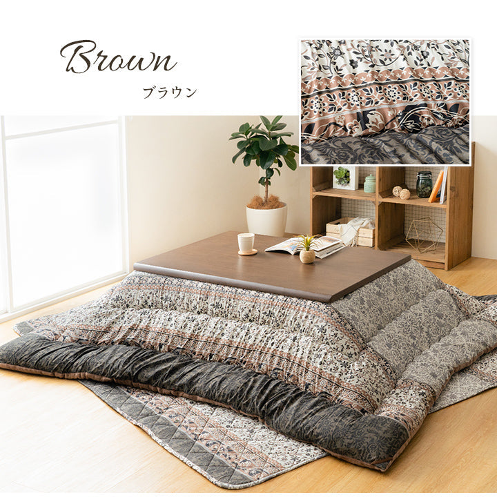 【掛敷セット】エレガンス調のこたつ布団掛敷セット レイエル こたつ布団と敷布団の2点セット