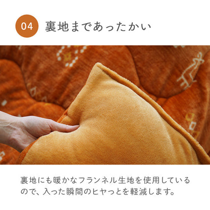 ギャベ柄のこたつ掛け布団 レスタ ローソファ対応のゆったり幅こたつ布団