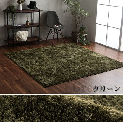 洗えるマイクロファイバーシャギーラグ ふわふわタッチ