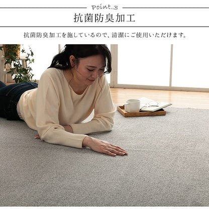 ベーシックカラーのシンプルラグ どんなお部屋にも合わせやすいラグ