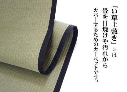 国産い草上敷き 清正 見た目の美しさと耐久性にこだわり抜いた上敷き 本間サイズ