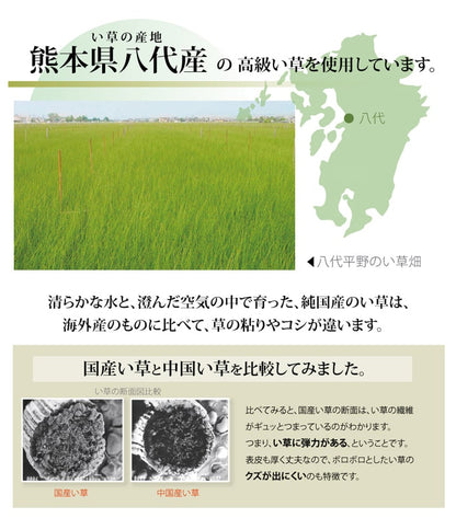 国産い草上敷き 清正 見た目の美しさと耐久性にこだわり抜いた上敷き 江戸間サイズ
