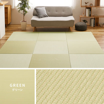 水や汚れに強い置き畳 キッズ向けのプレイマットからシニアのお昼寝 綾模様 約82×82×2.5cm