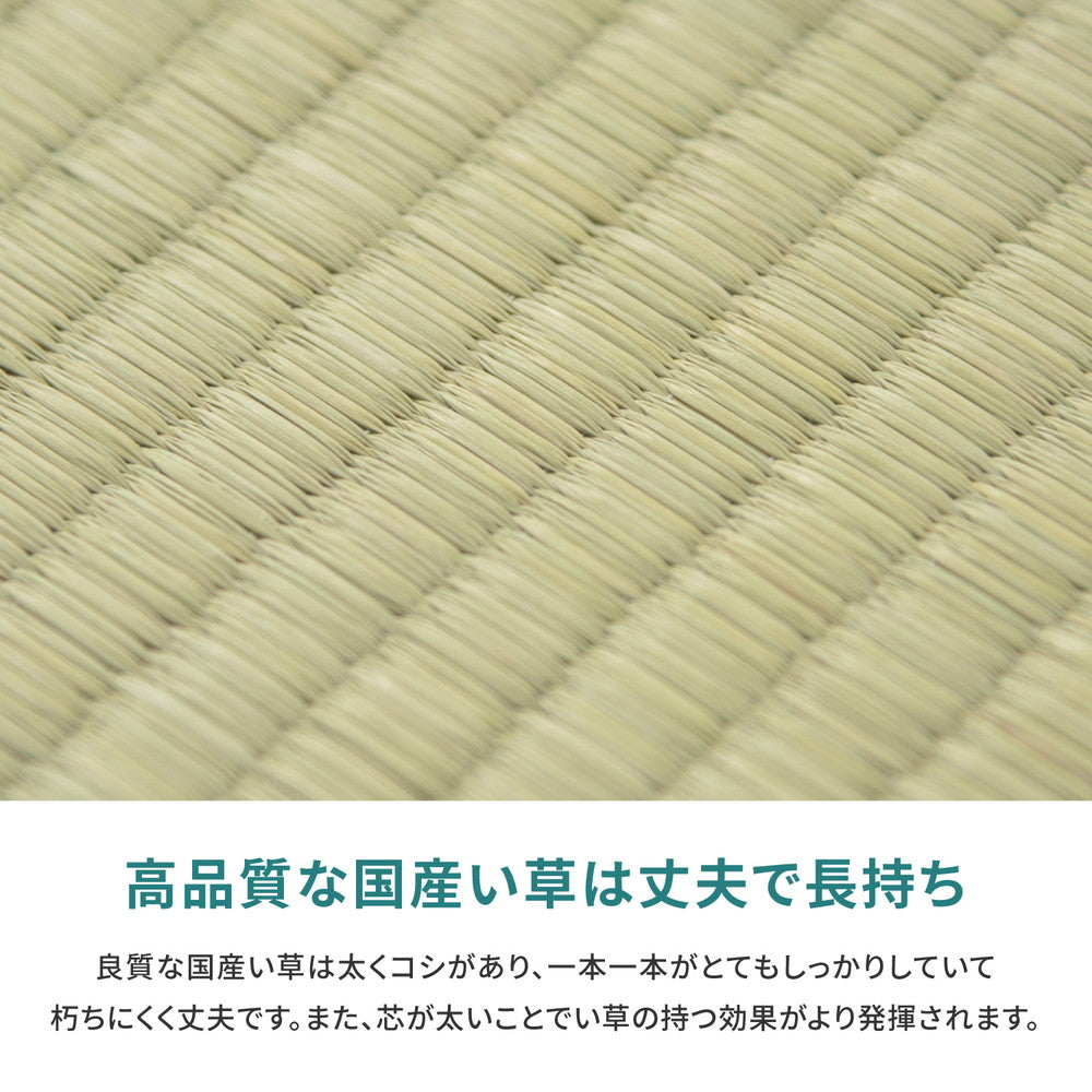 高品質な国産のい草と日本の職人の技術が織りなす双目織の上敷き 天草 本間サイズ