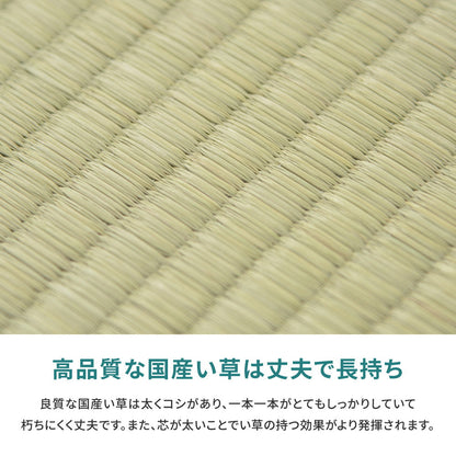 高品質な国産のい草と日本の職人の技術が織りなす双目織の上敷き 天草 本間サイズ