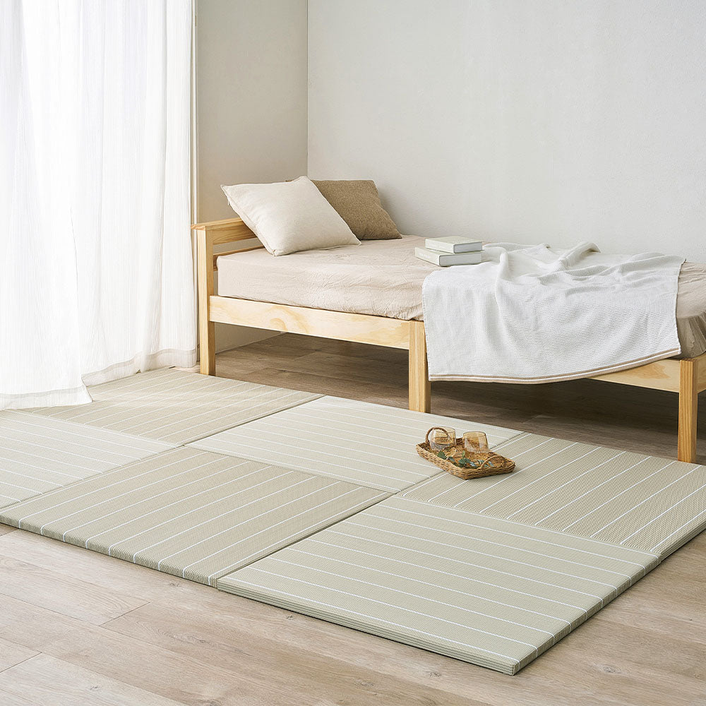 パステル調のい草風 置き畳 コトリナ 約82×82×2.5cm