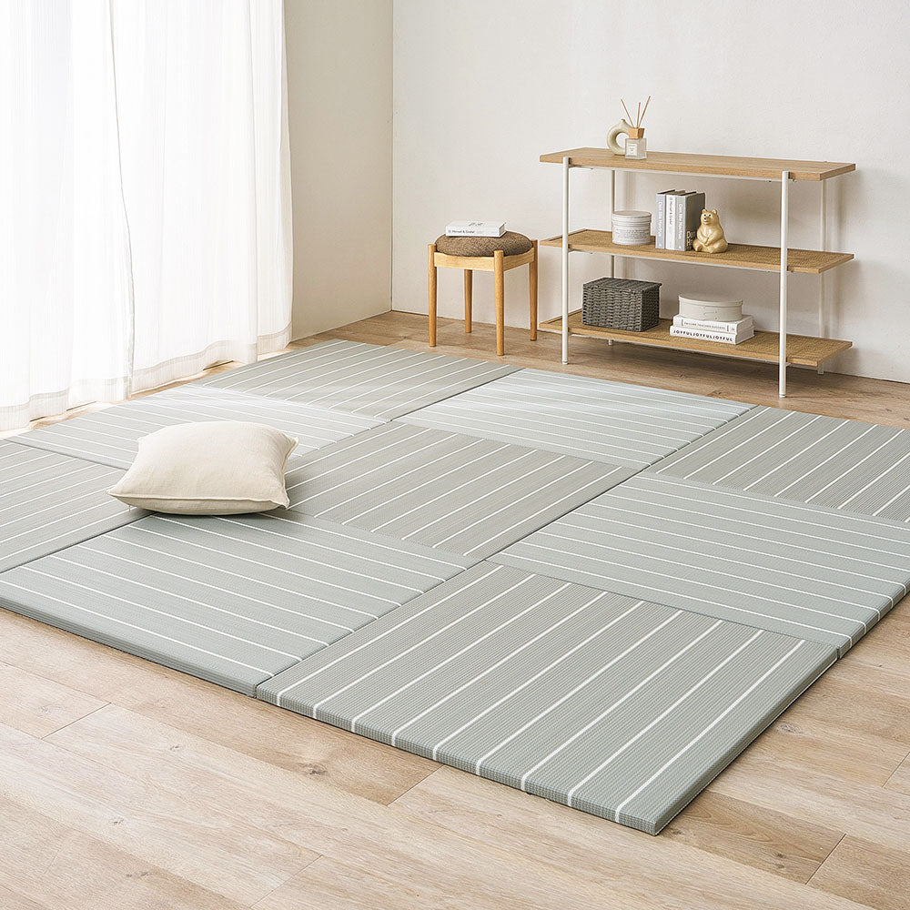 パステル調のい草風 置き畳 コトリナ 約82×82×2.5cm