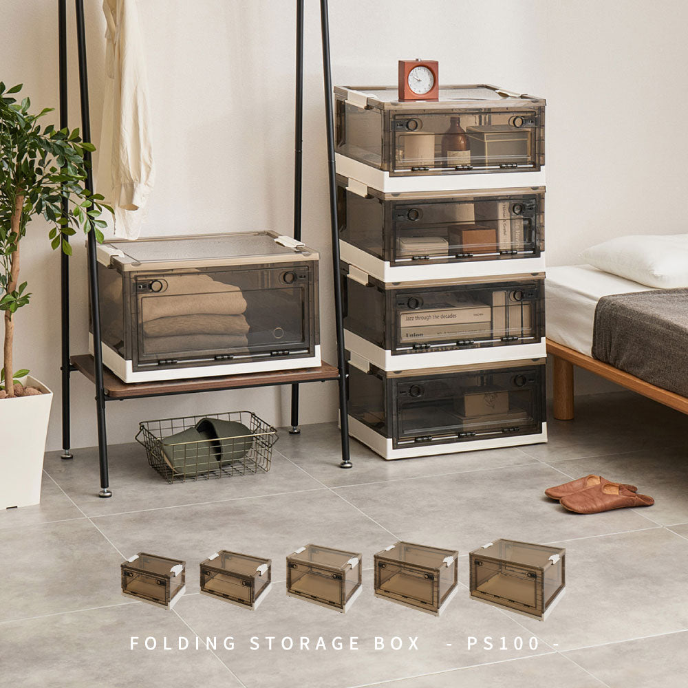 折りたためる3面オープン収納ボックス XLサイズ 66L