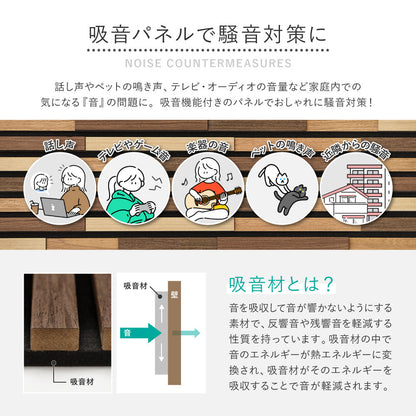 壁をおしゃれにDIYできる吸音パネル（同色6枚組）工事不要・簡単施工