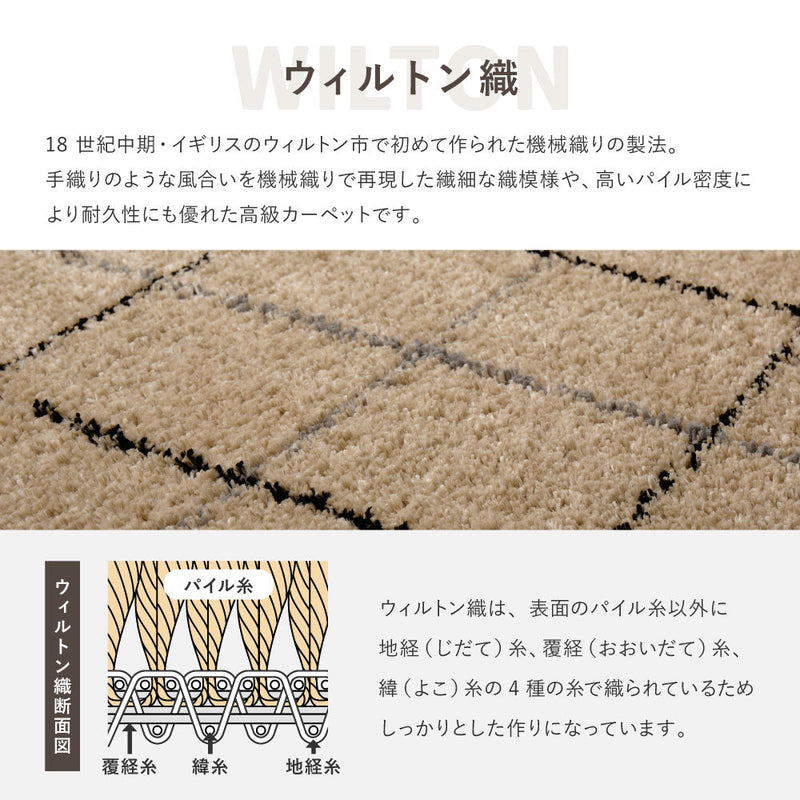 ふかふか長毛パイルのベルギー製ウィルトンカーペット