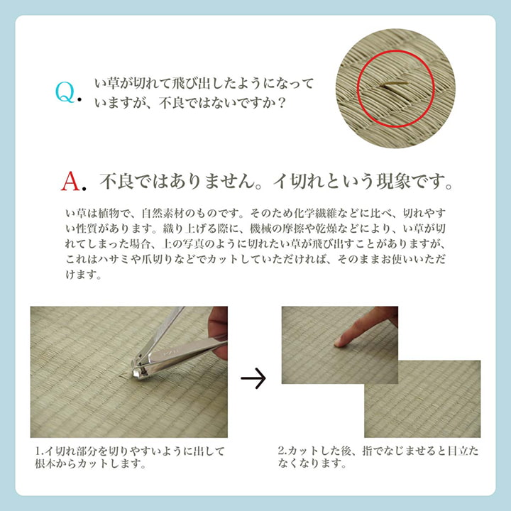 い草上敷き 和室の畳をカバーし汚れや傷を防止してくれるい草カーペット