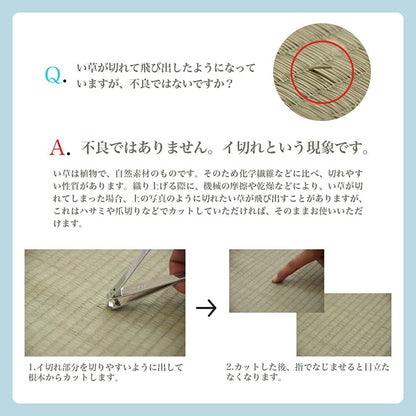 い草上敷き 和室の畳をカバーし汚れや傷を防止してくれるい草カーペット