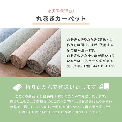 はっ水加工で汚れにくいカーペット 防炎・防音・防ダニ・抗菌・防臭・防汚  江戸間3～10畳